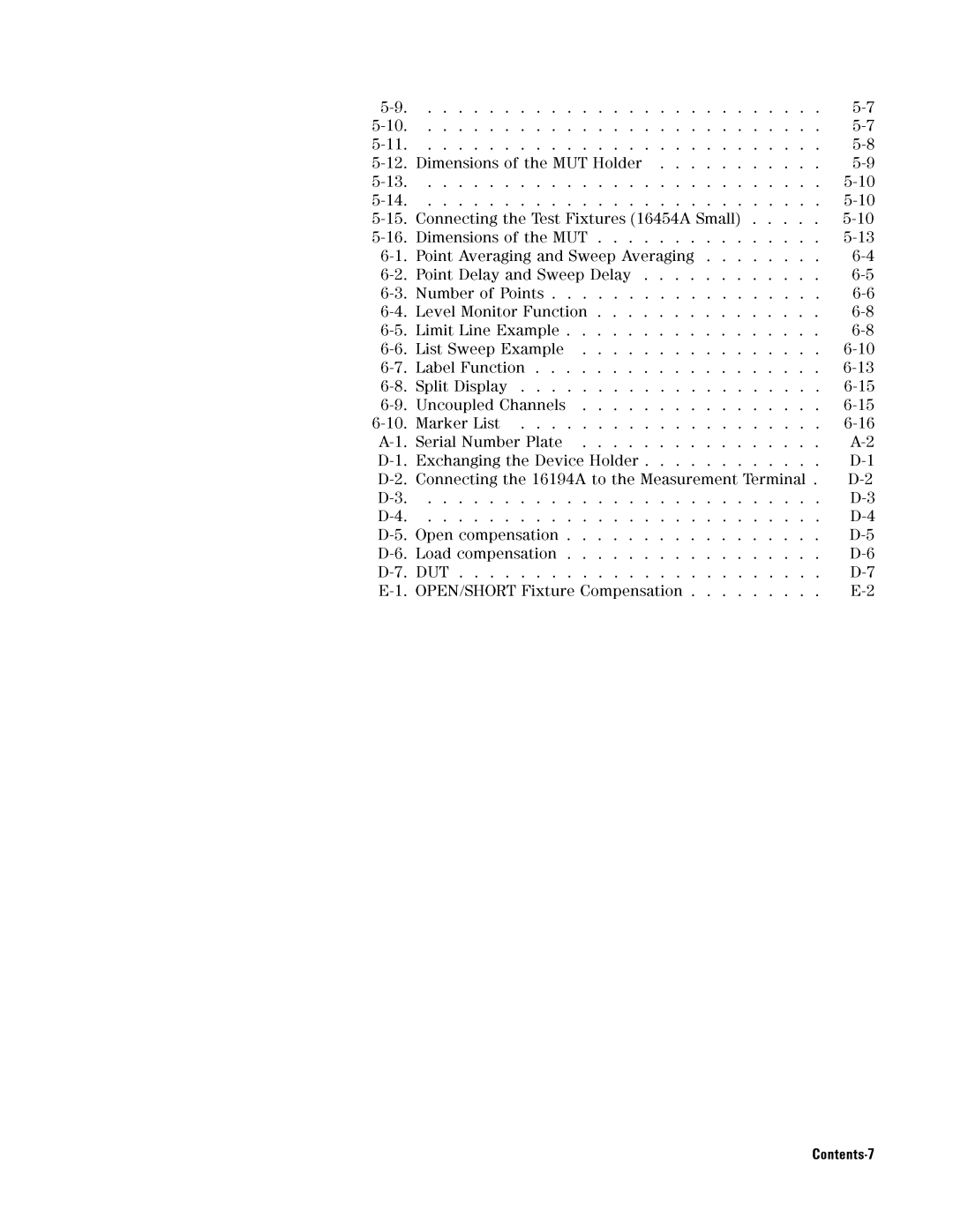 Agilent Technologies 04291-90031 manual Contents-7 