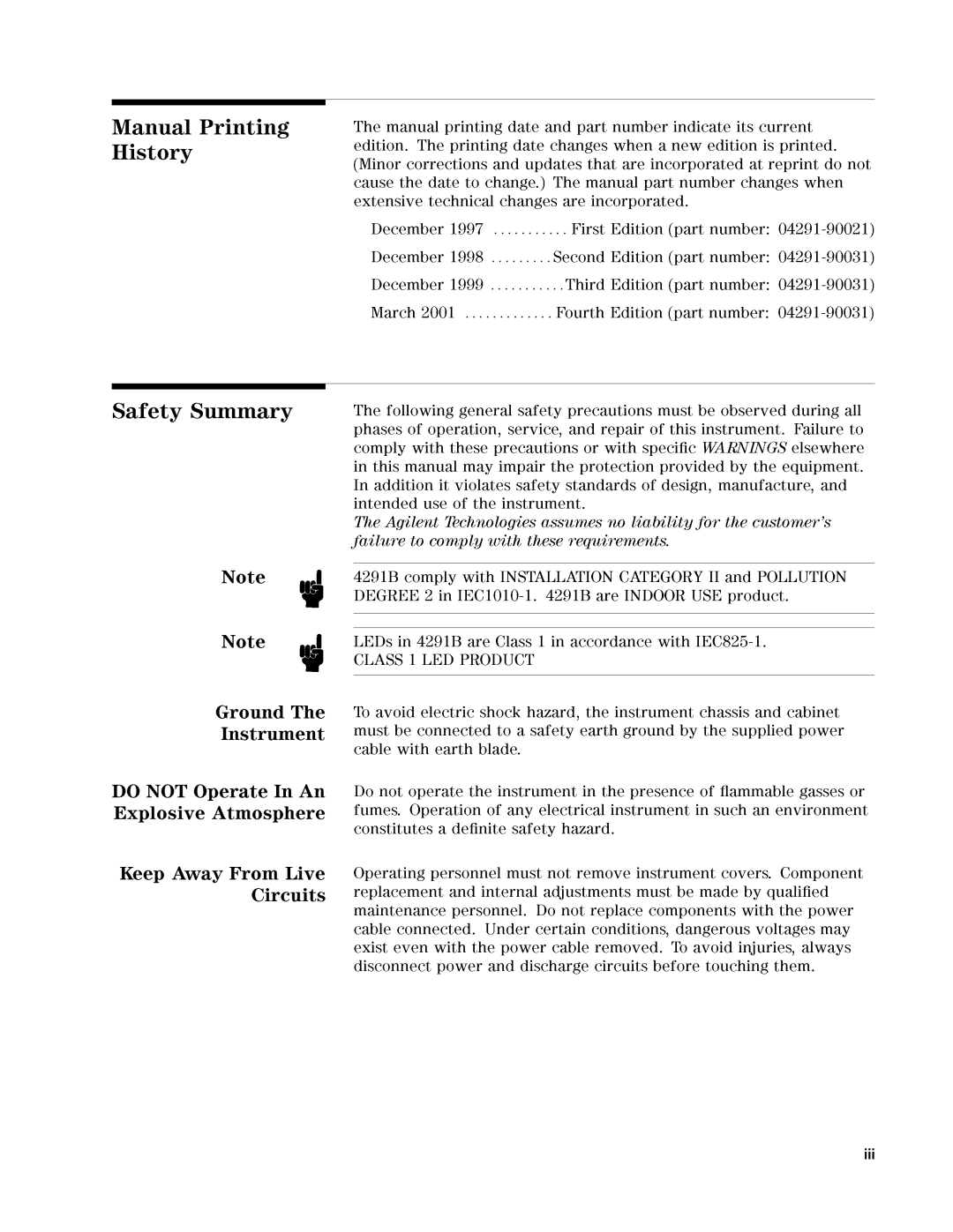 Agilent Technologies 04291-90031 manual 