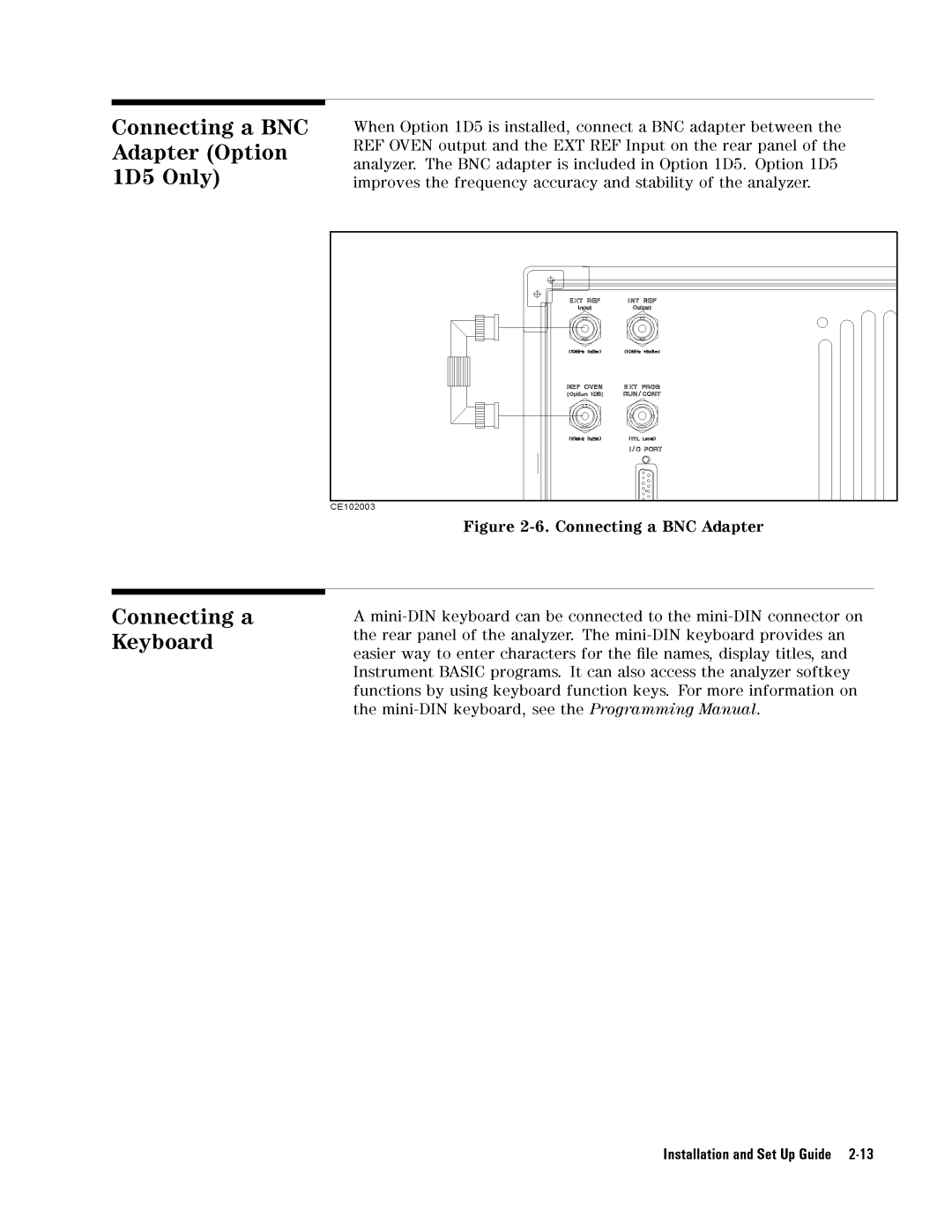 Agilent Technologies 04291-90031 manual InstallationandSetUpGuide2-13 