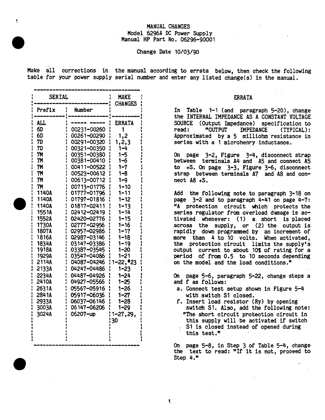 Agilent Technologies 06-296-90001 service manual 