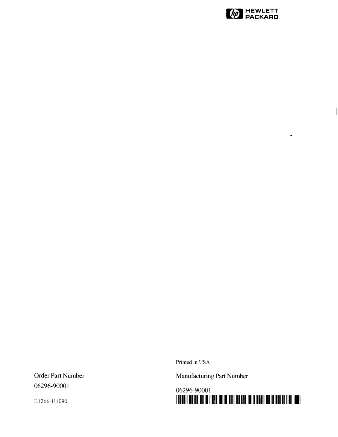 Agilent Technologies 06-296-90001 service manual 