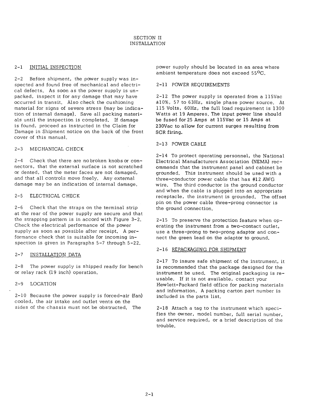 Agilent Technologies 0634-90001 service manual 