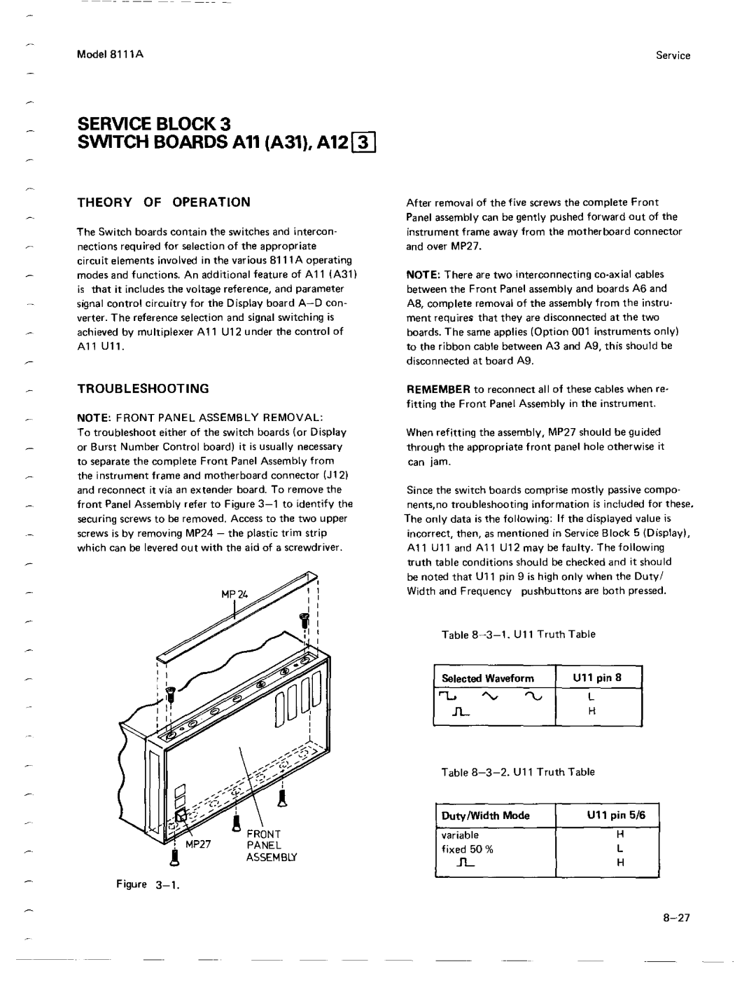 Agilent Technologies 08111-90002 service manual 