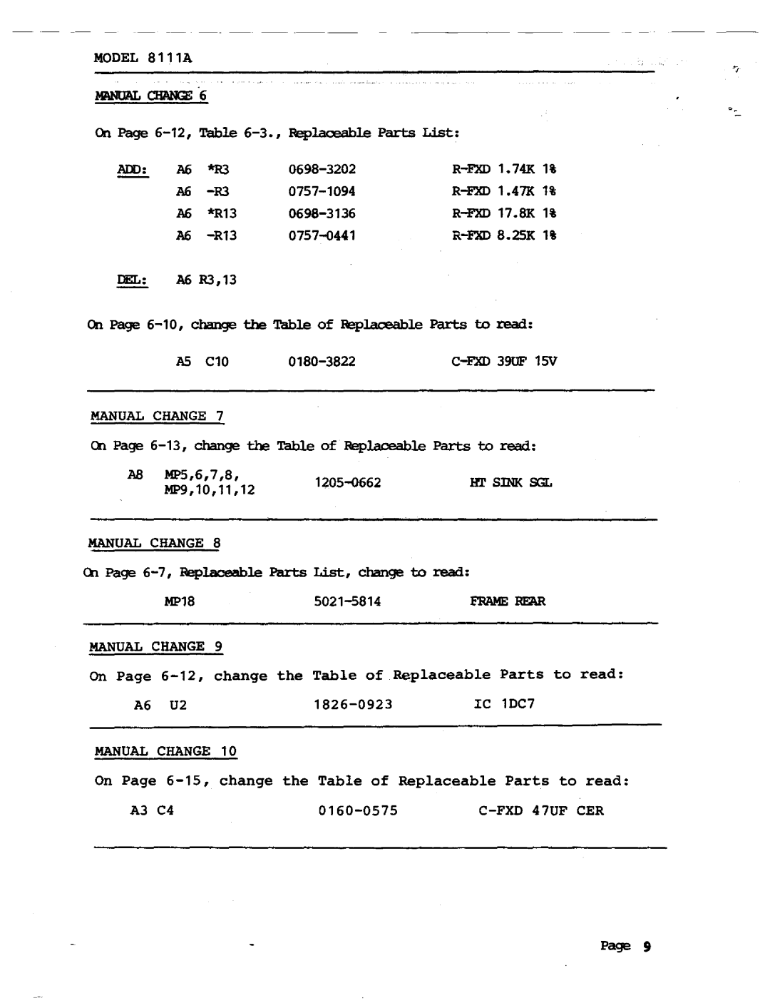 Agilent Technologies 08111-90002 service manual 