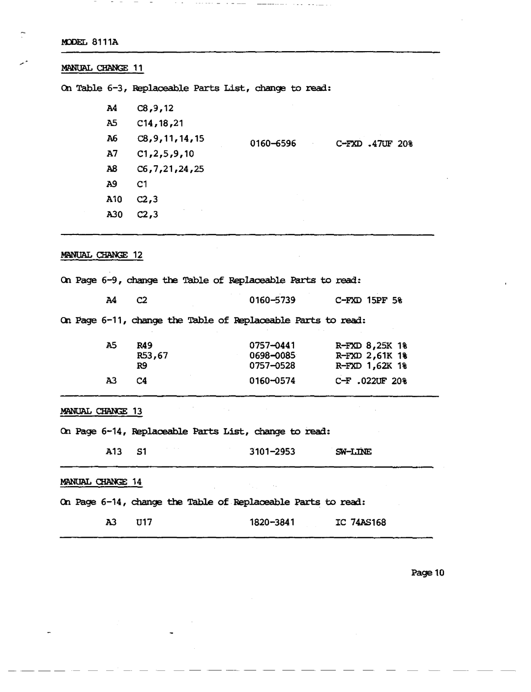 Agilent Technologies 08111-90002 service manual 