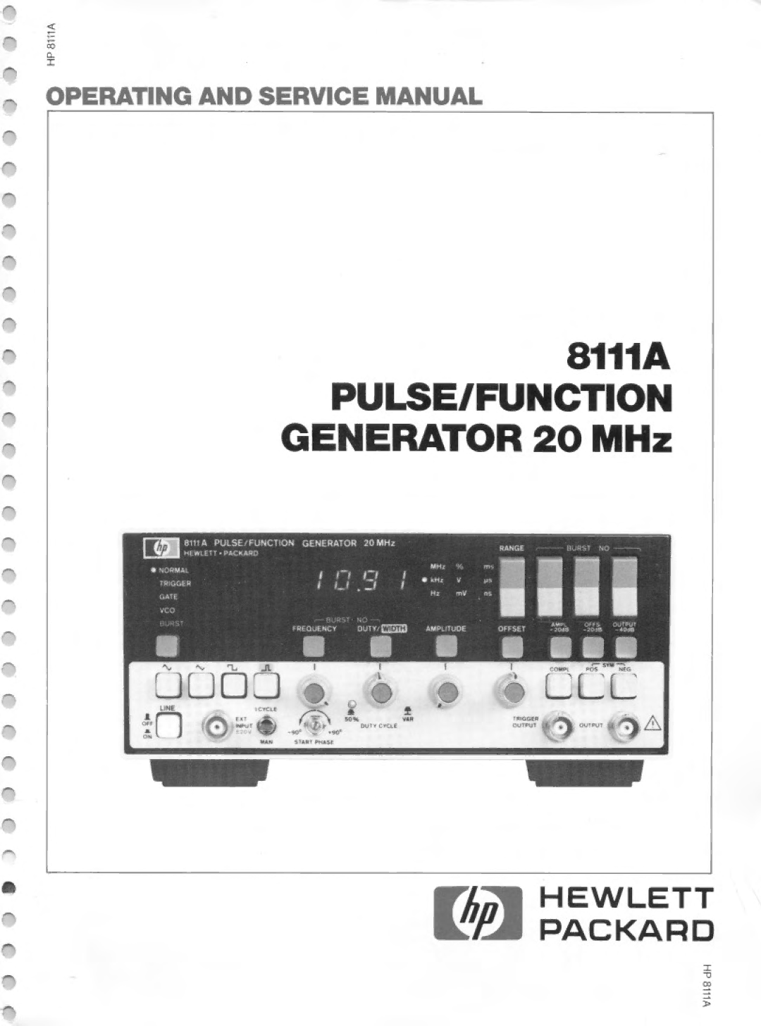 Agilent Technologies 08111-90002 service manual 