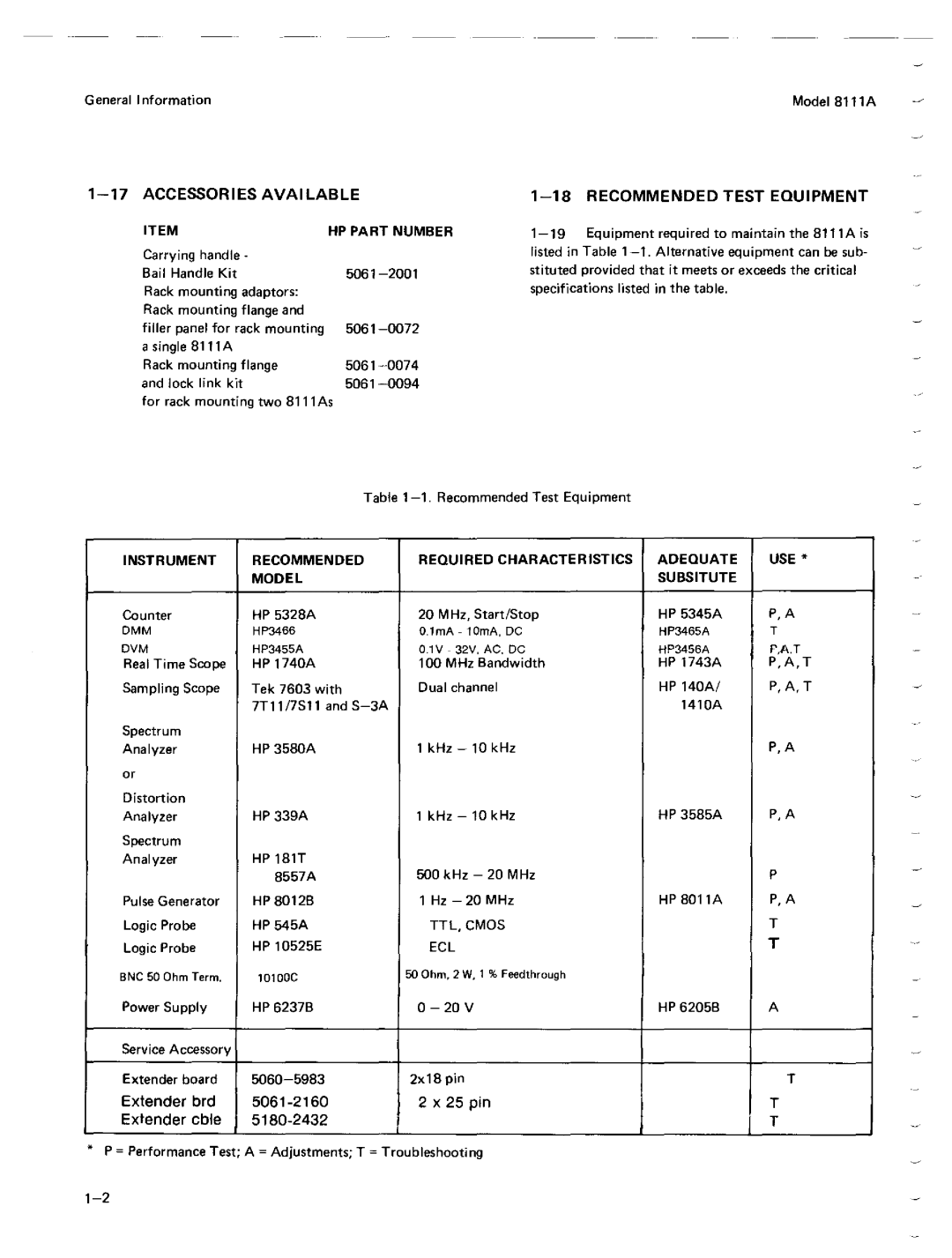 Agilent Technologies 08111-90002 service manual 