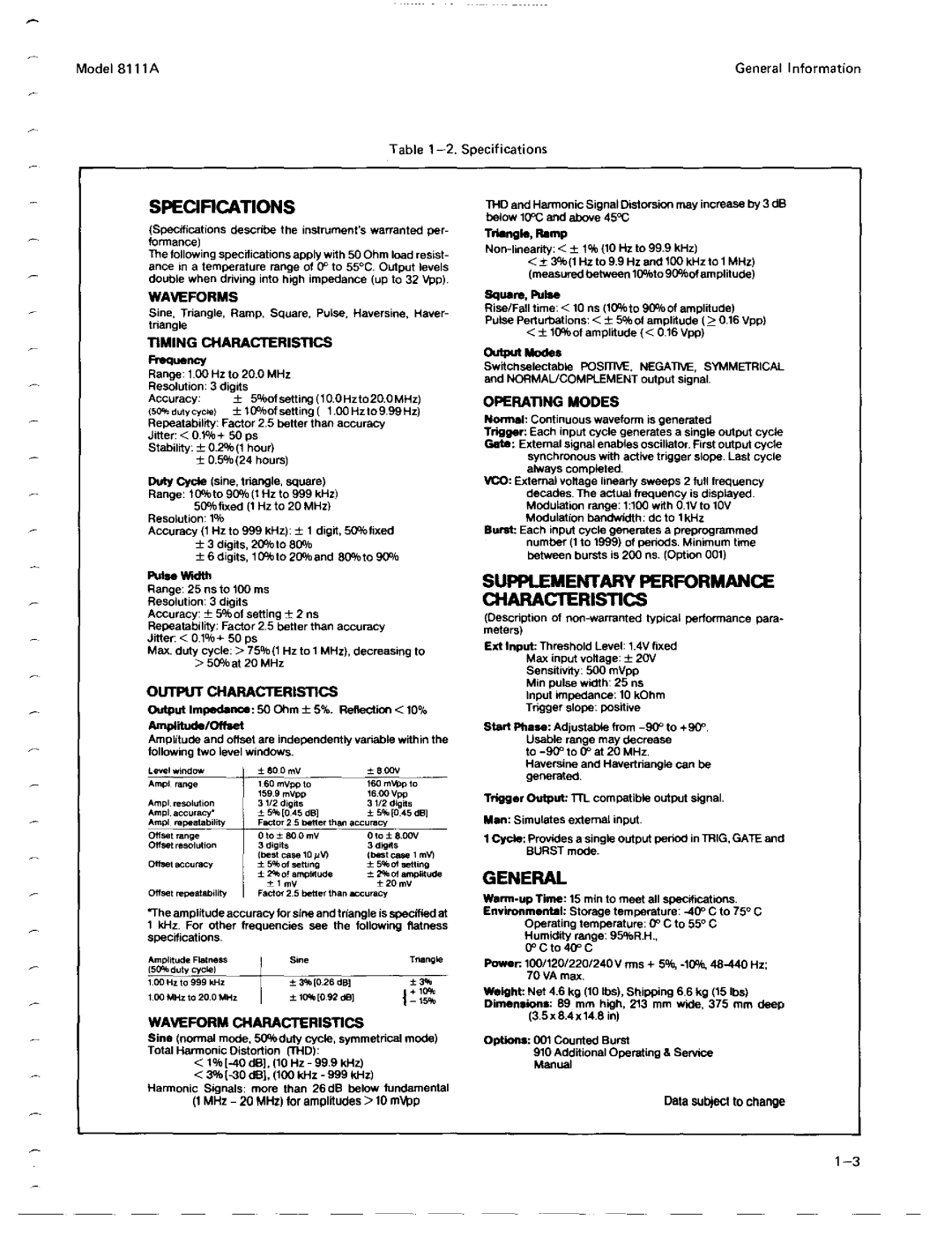 Agilent Technologies 08111-90002 service manual 