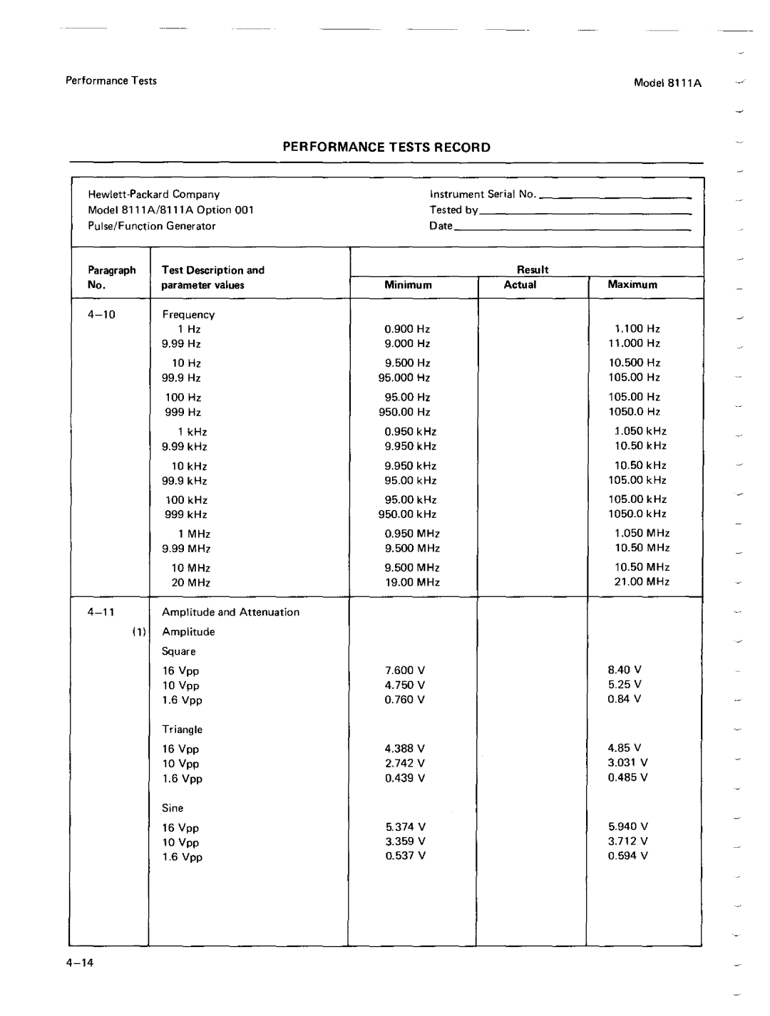 Agilent Technologies 08111-90002 service manual 