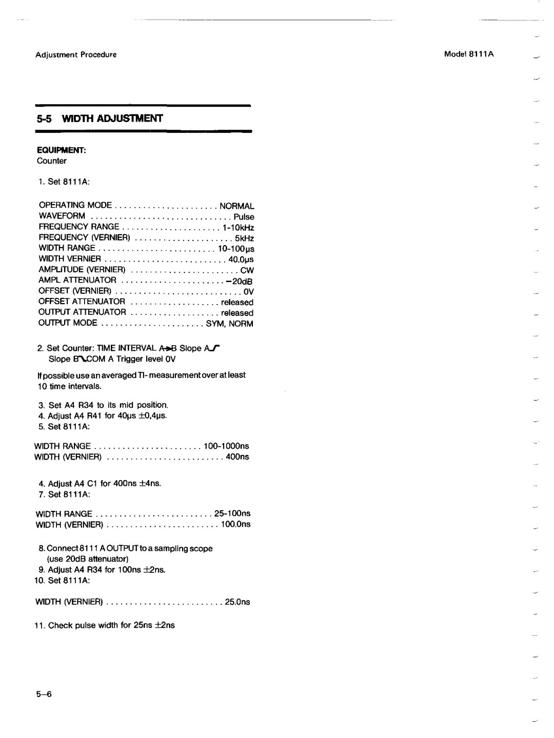 Agilent Technologies 08111-90002 service manual 