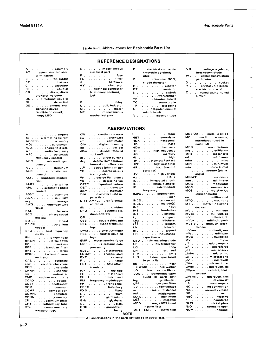 Agilent Technologies 08111-90002 service manual 