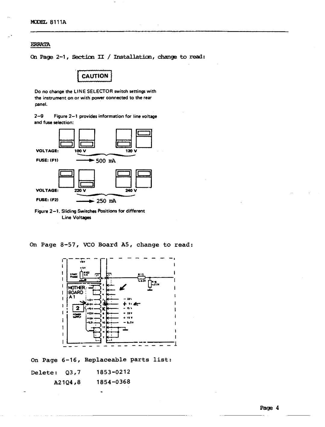 Agilent Technologies 08111-90002 service manual 