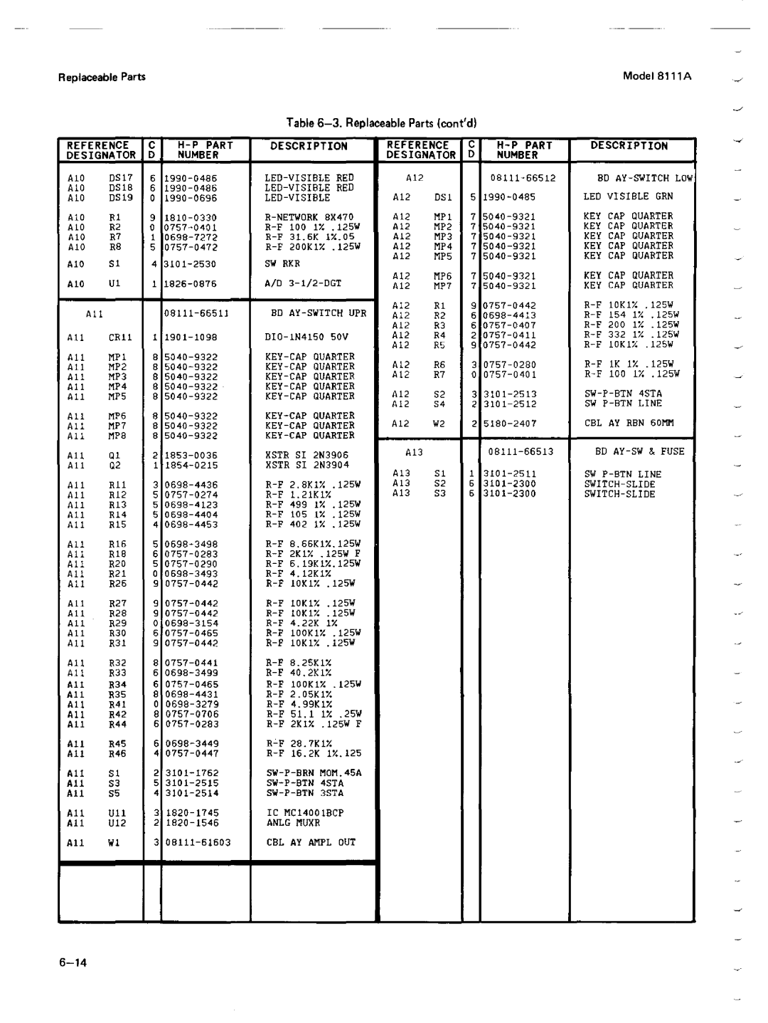 Agilent Technologies 08111-90002 service manual 