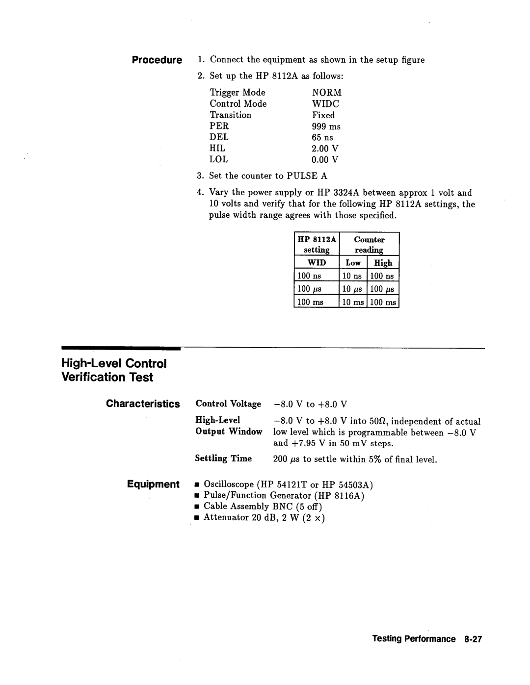 Agilent Technologies 08112-90004 service manual 