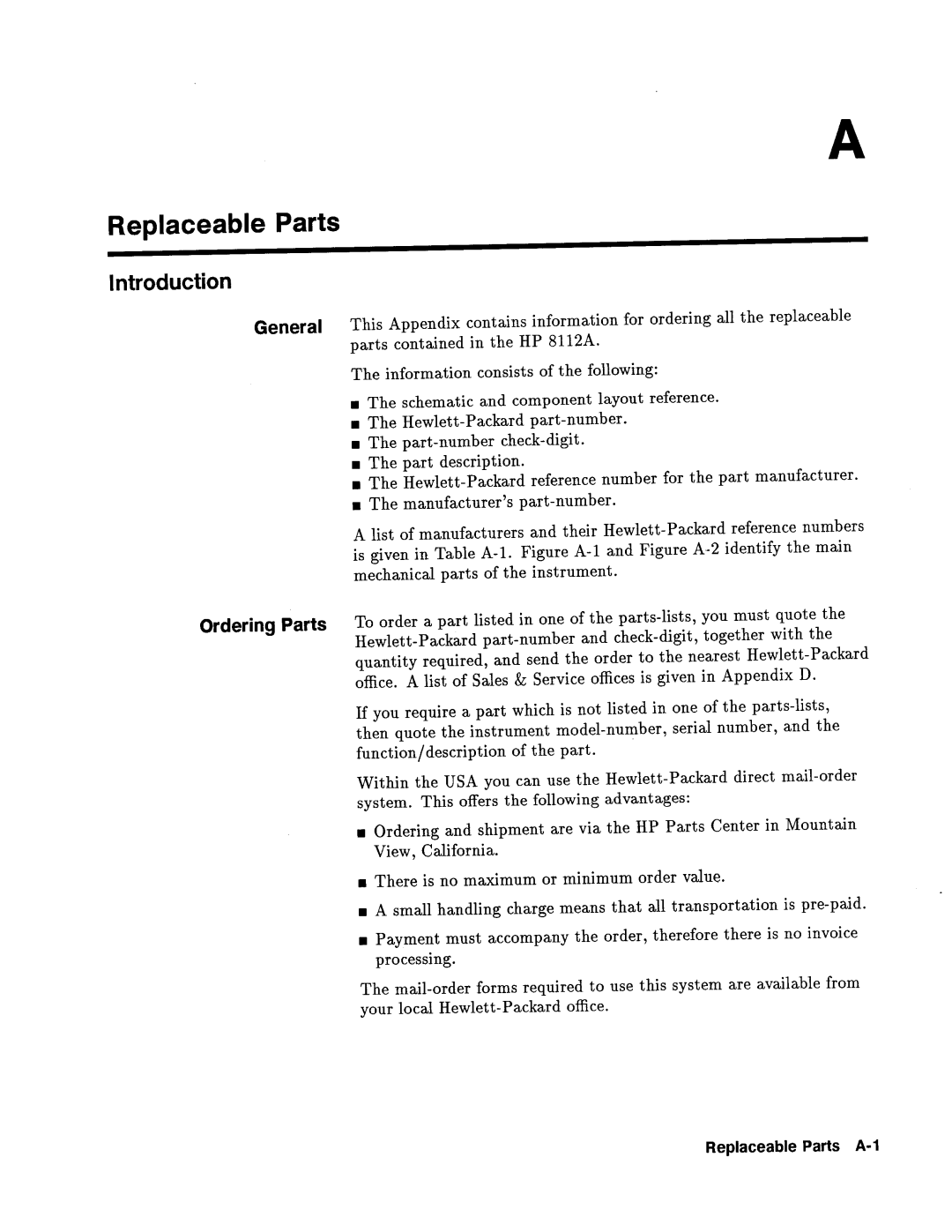 Agilent Technologies 08112-90004 service manual 