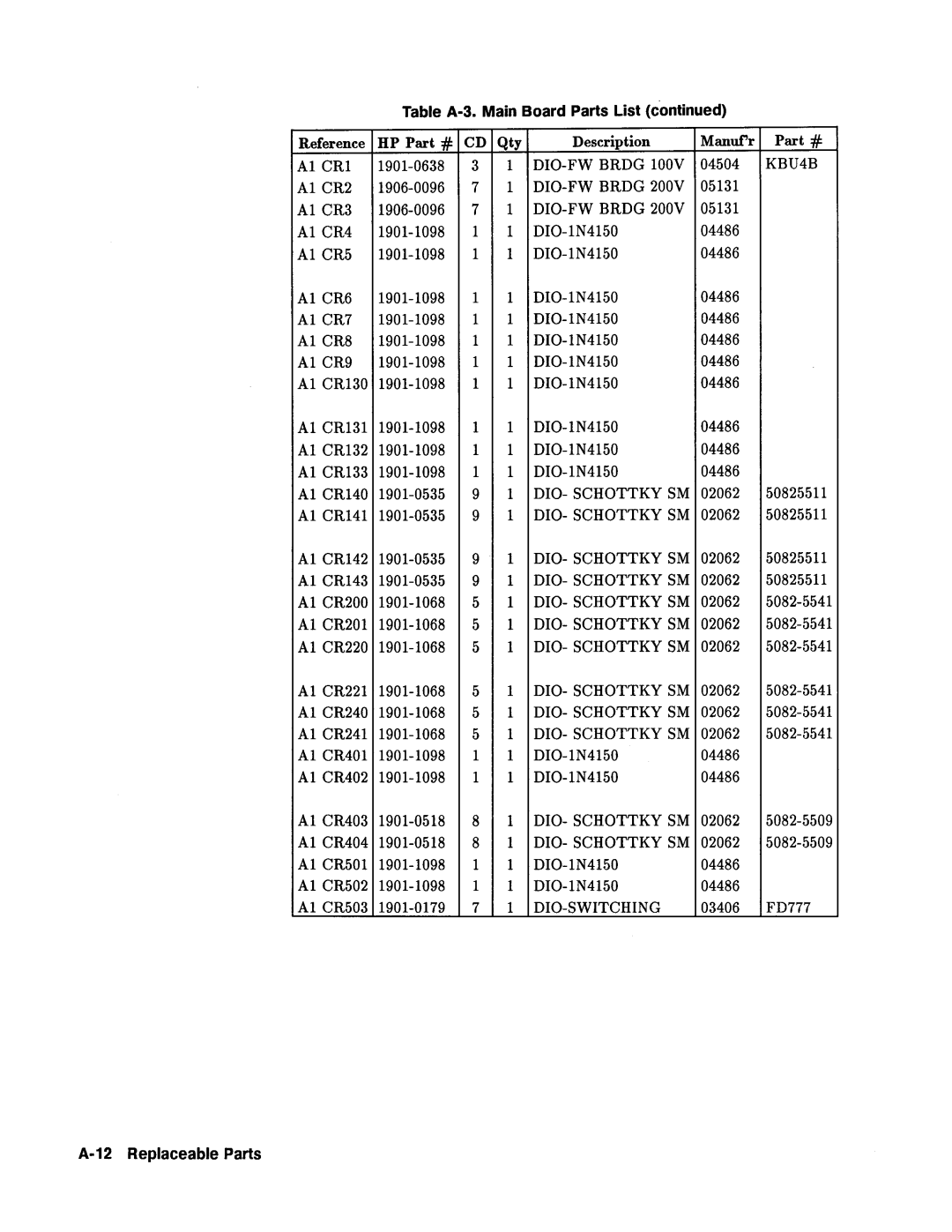 Agilent Technologies 08112-90004 service manual 