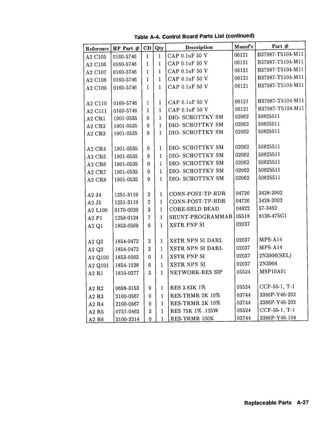 Agilent Technologies 08112-90004 service manual 