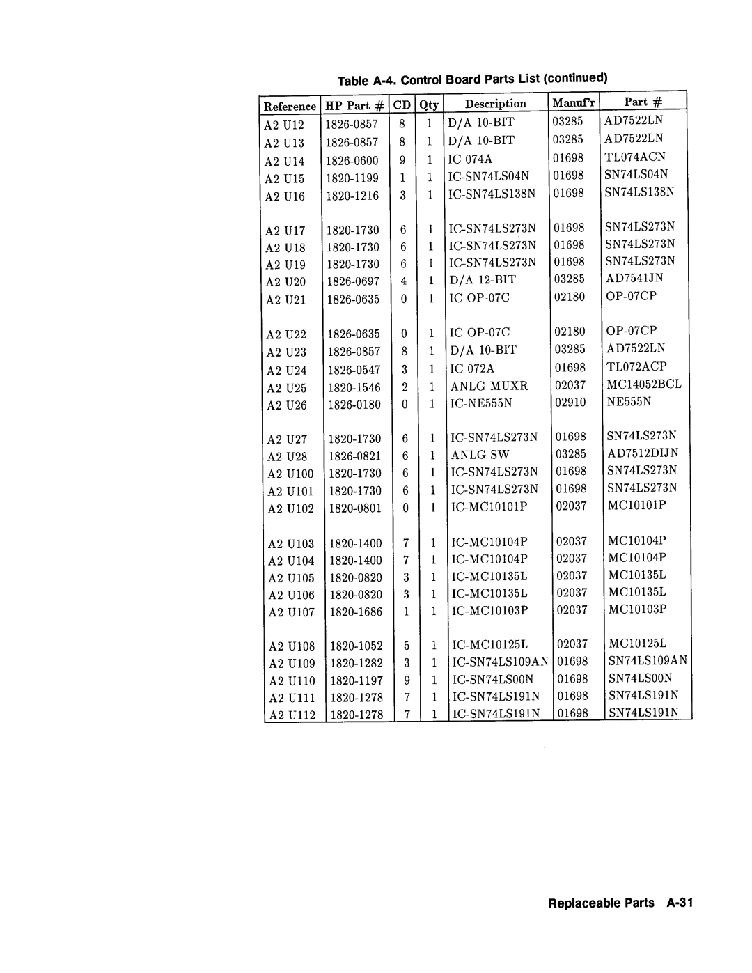 Agilent Technologies 08112-90004 service manual 