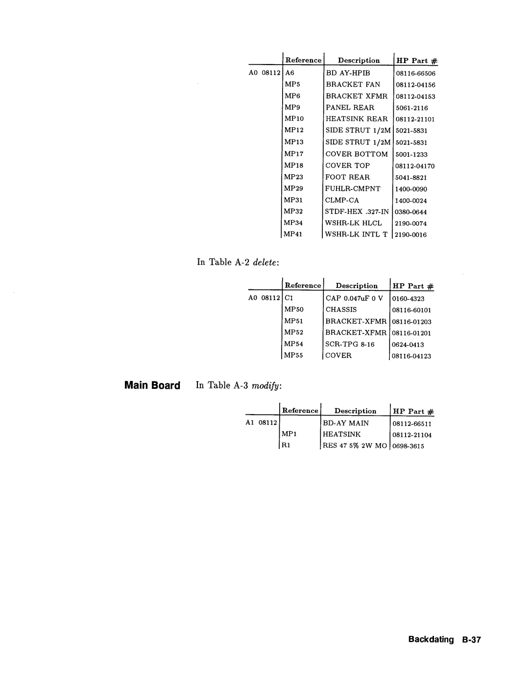 Agilent Technologies 08112-90004 service manual 