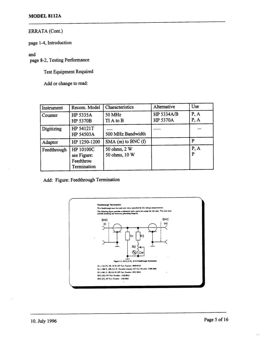 Agilent Technologies 08112-90004 service manual 