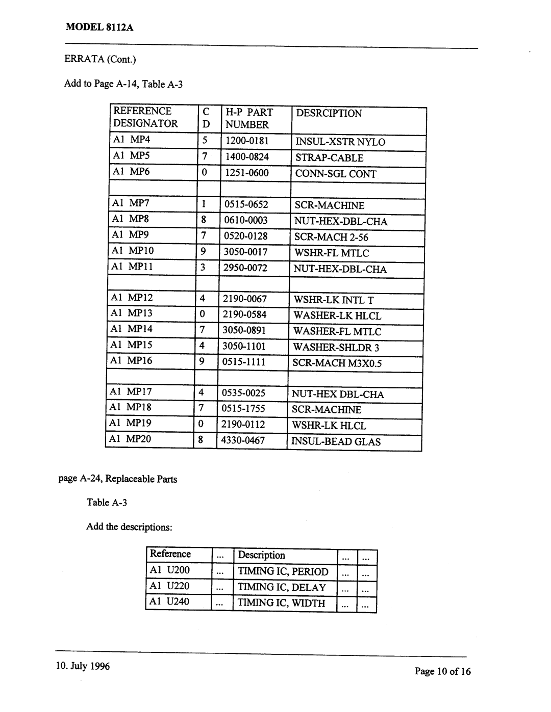 Agilent Technologies 08112-90004 service manual 