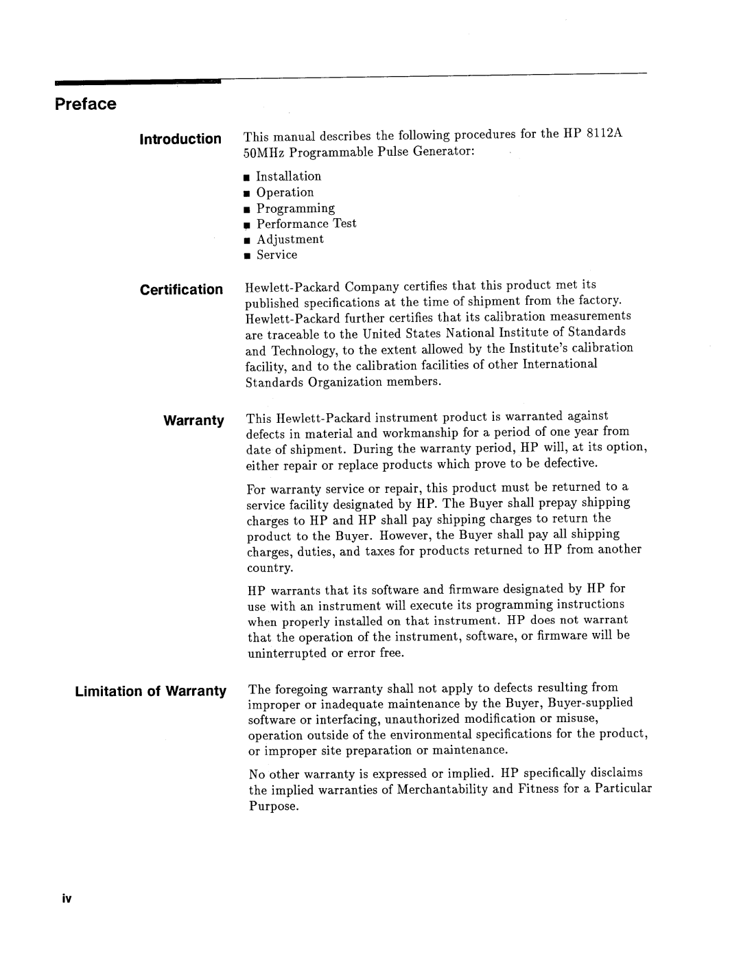 Agilent Technologies 08112-90004 service manual 