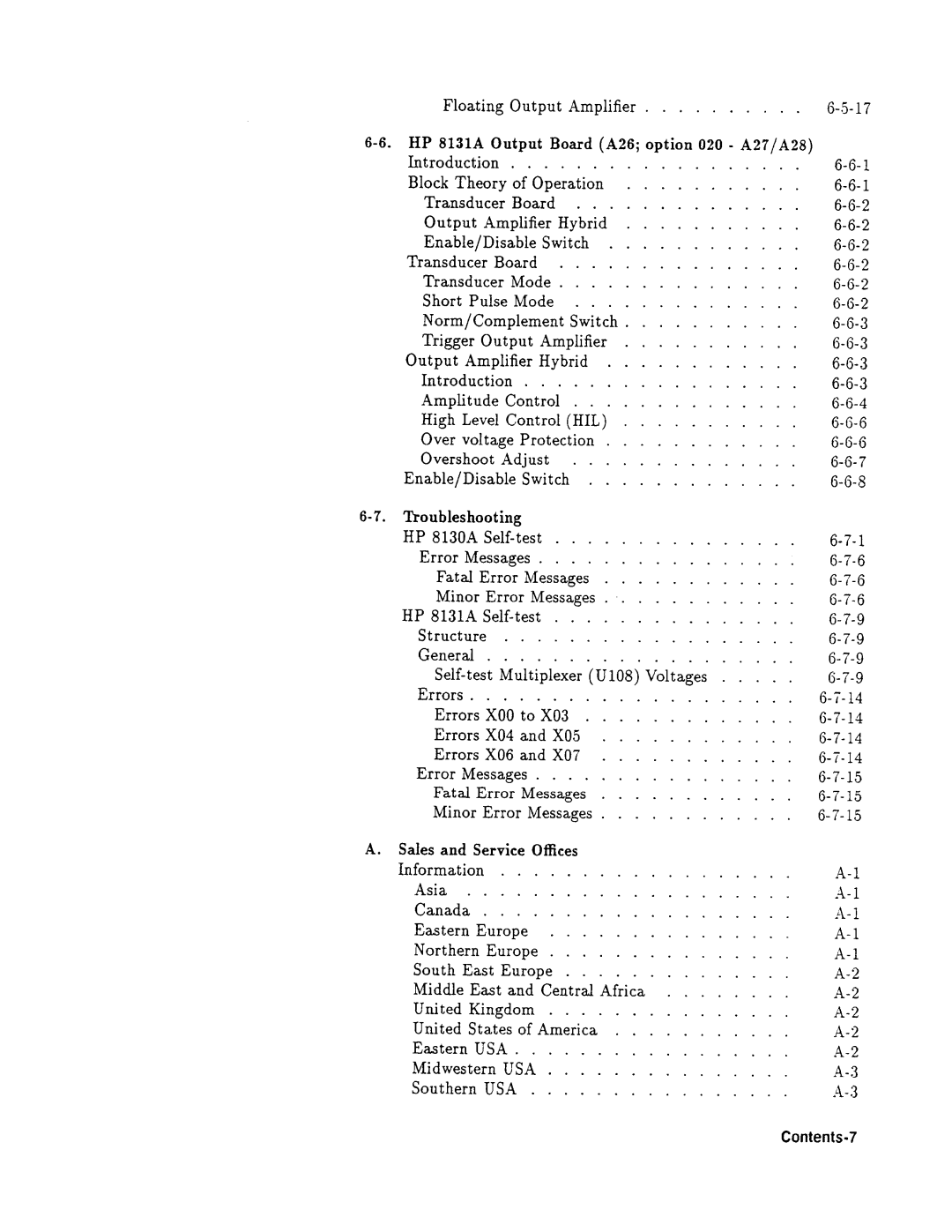 Agilent Technologies 08131-90001 service manual 