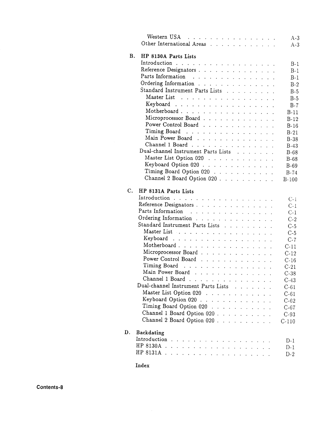 Agilent Technologies 08131-90001 service manual 