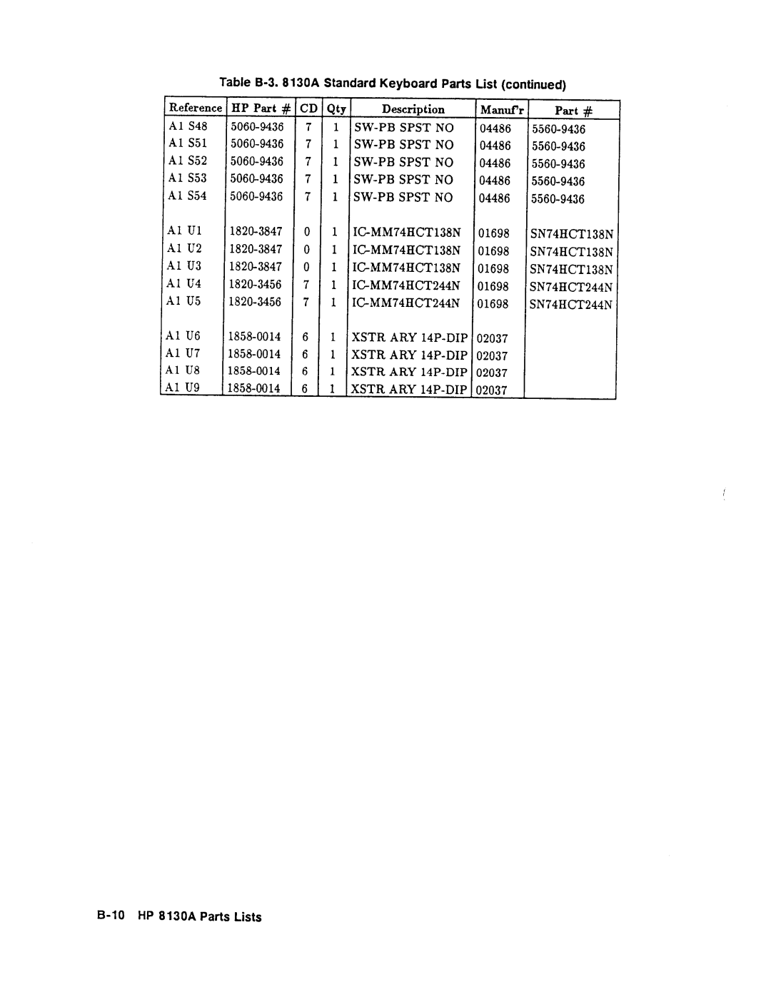 Agilent Technologies 08131-90001 service manual 