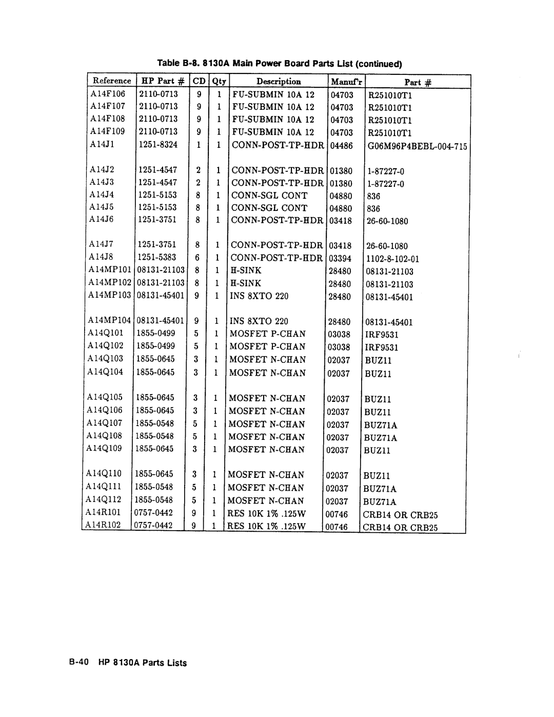 Agilent Technologies 08131-90001 service manual 