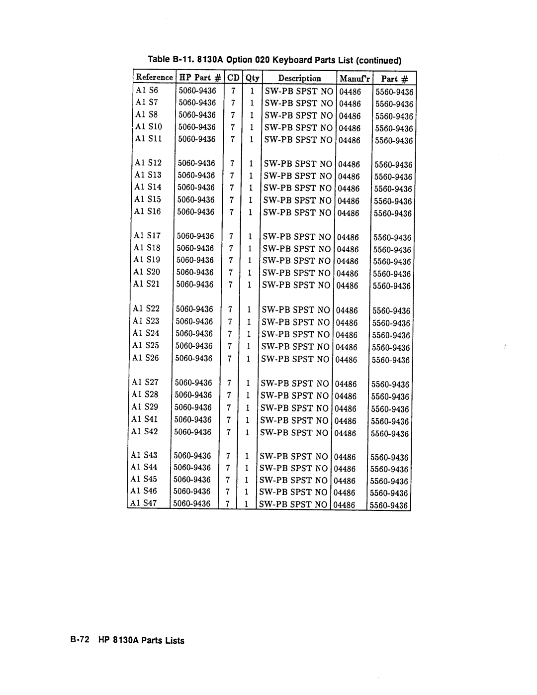 Agilent Technologies 08131-90001 service manual 