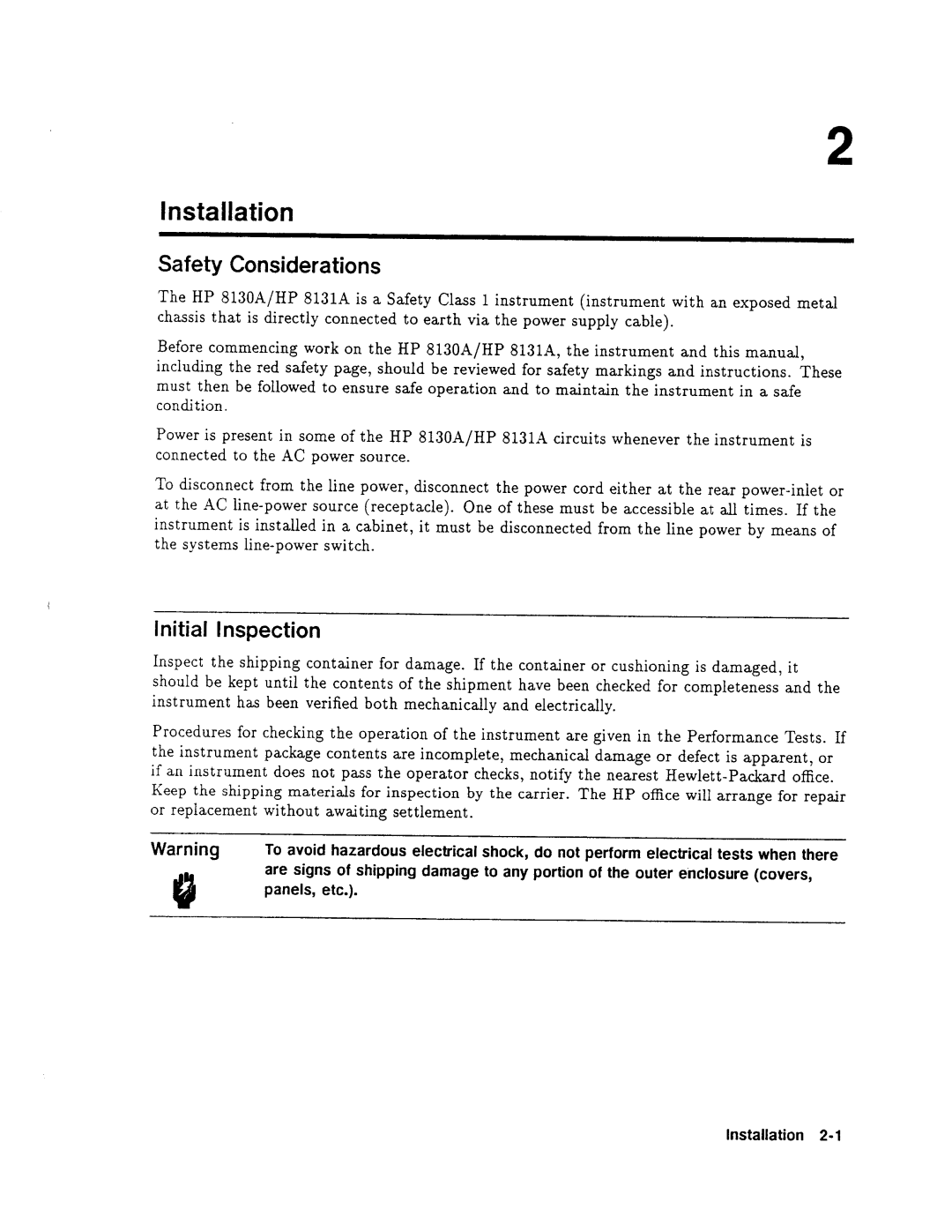 Agilent Technologies 08131-90001 service manual 