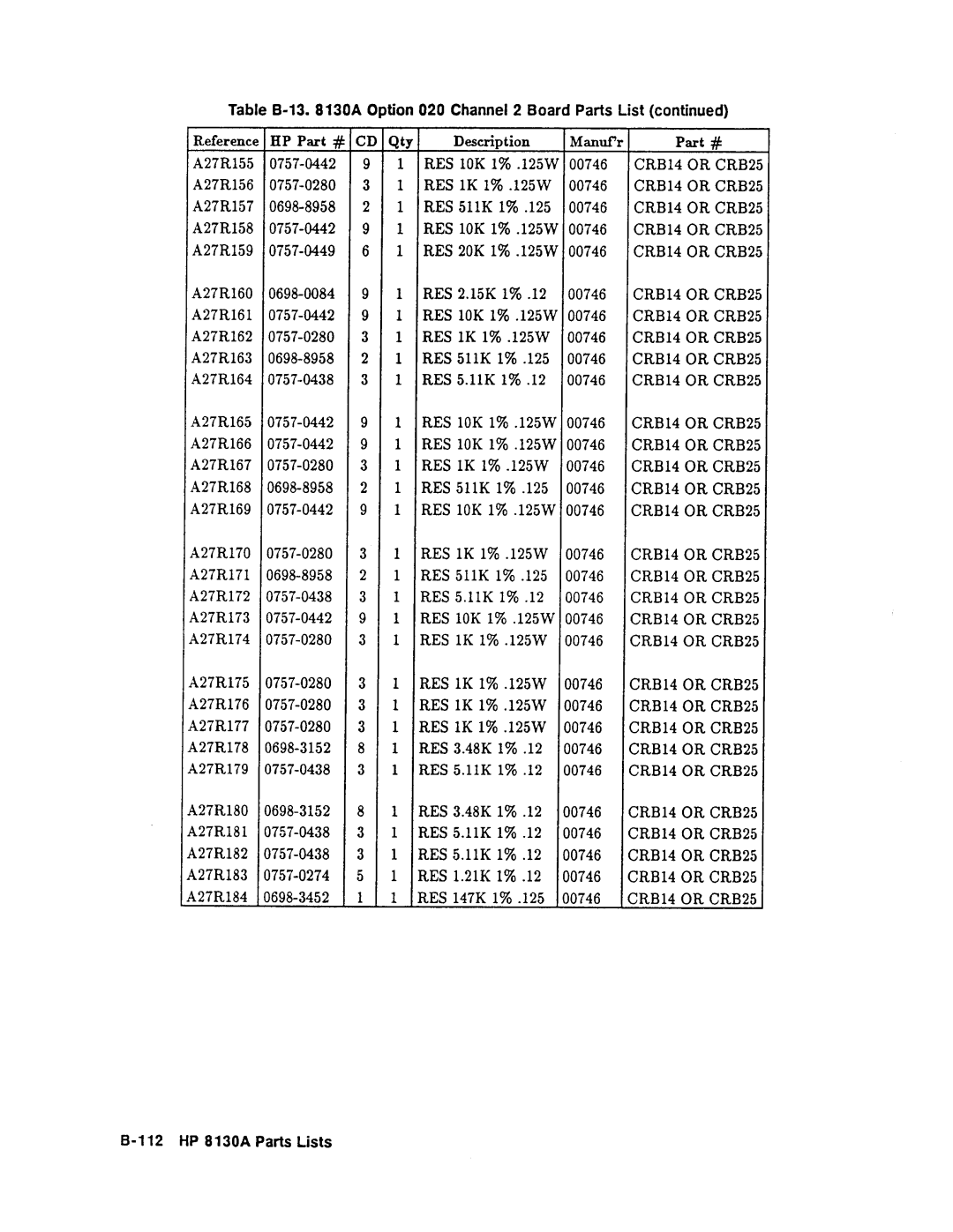 Agilent Technologies 08131-90001 service manual 