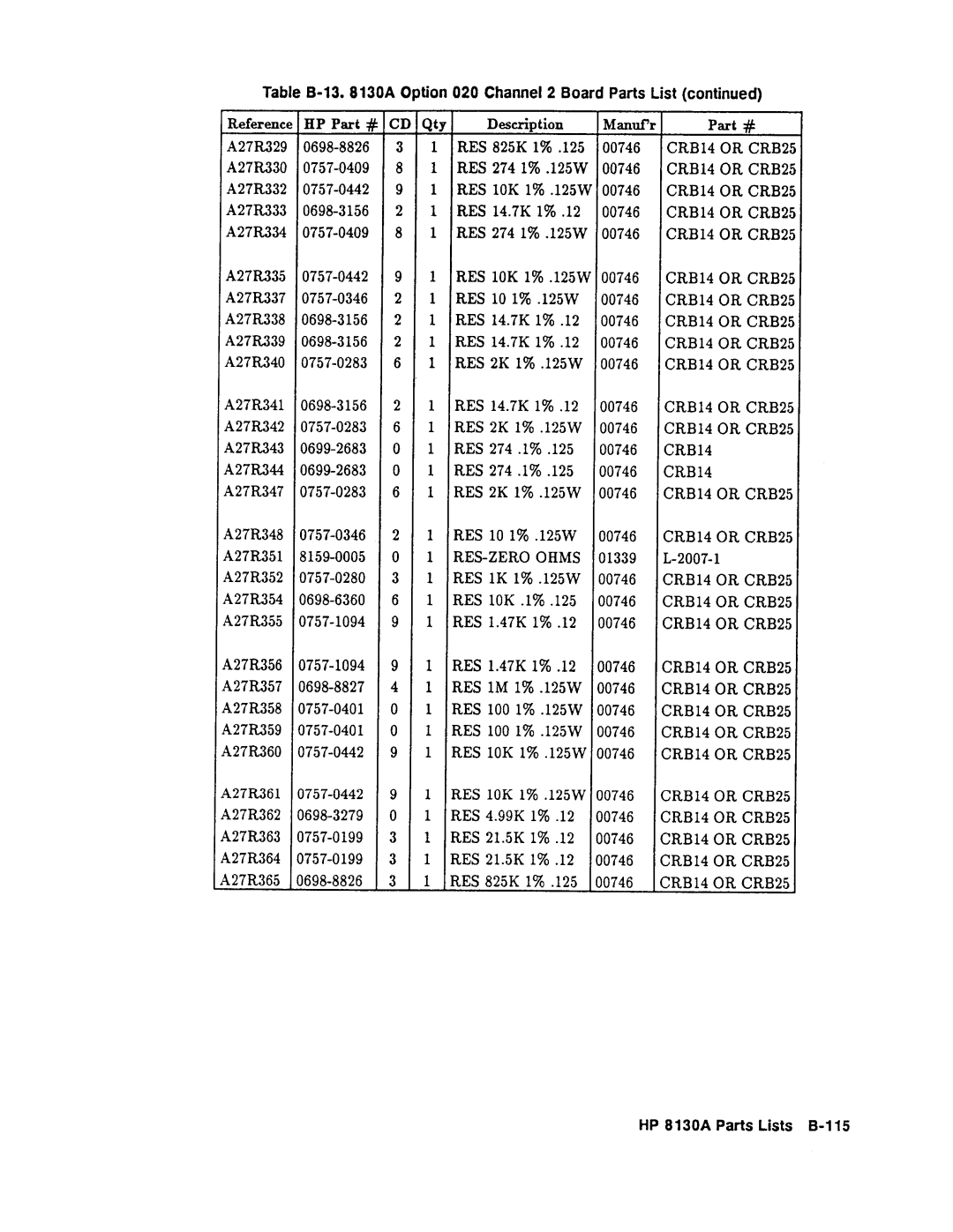 Agilent Technologies 08131-90001 service manual 