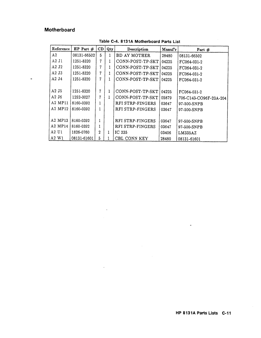 Agilent Technologies 08131-90001 service manual 