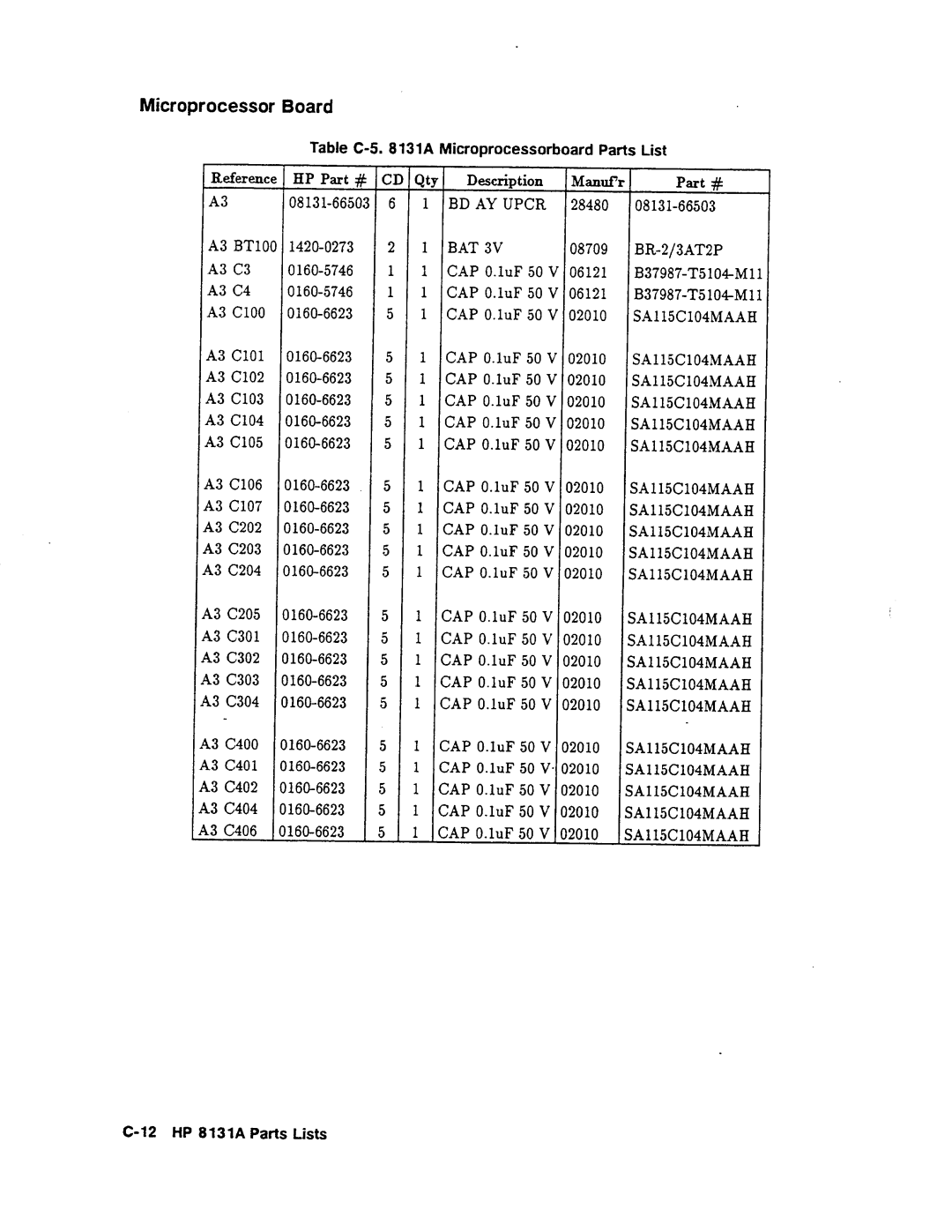 Agilent Technologies 08131-90001 service manual 