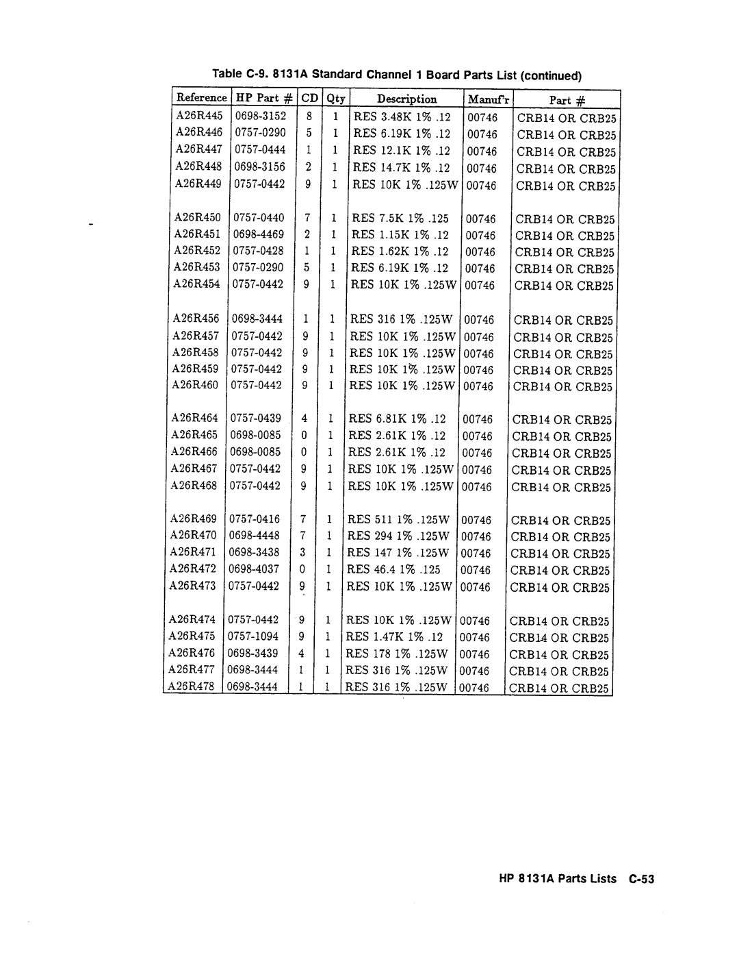 Agilent Technologies 08131-90001 service manual 