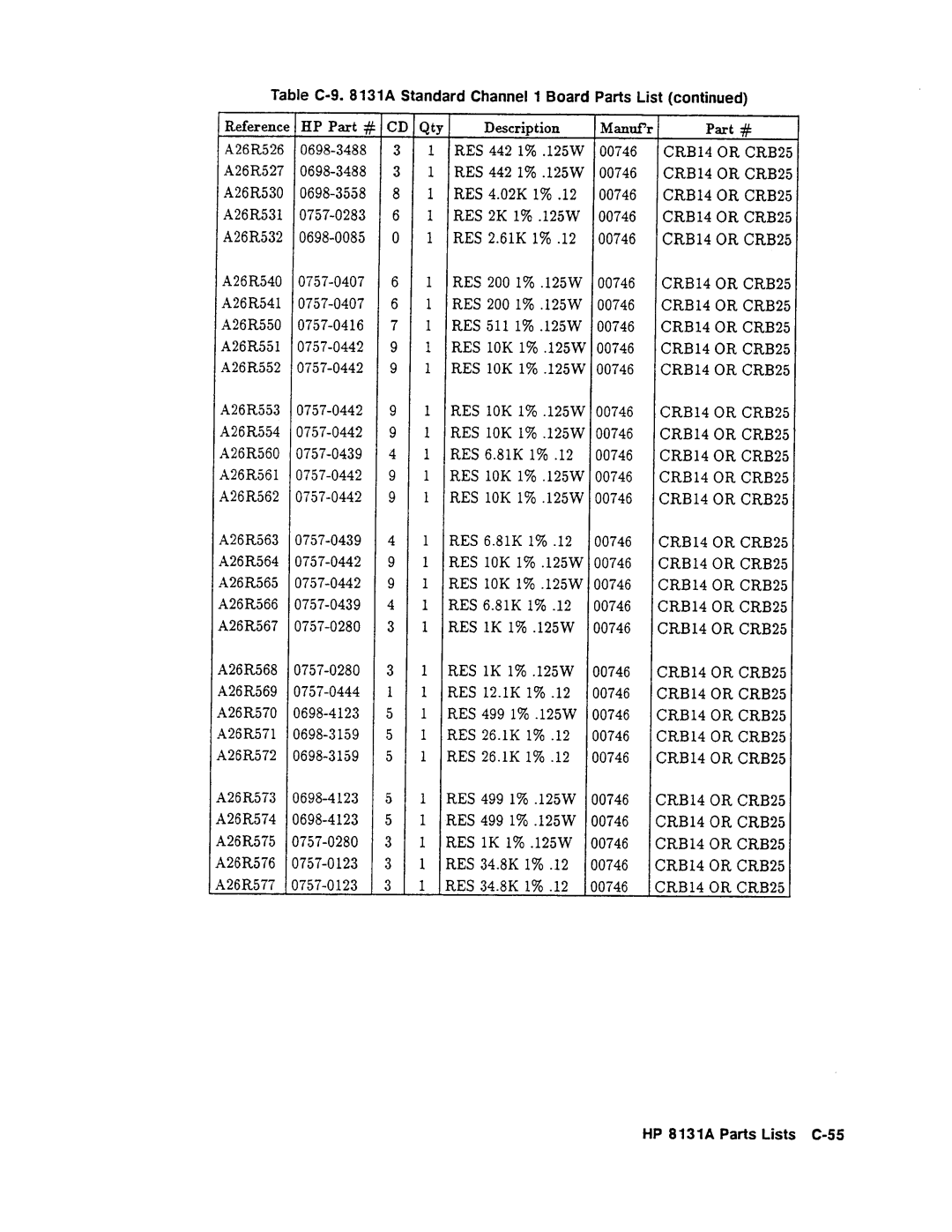 Agilent Technologies 08131-90001 service manual 