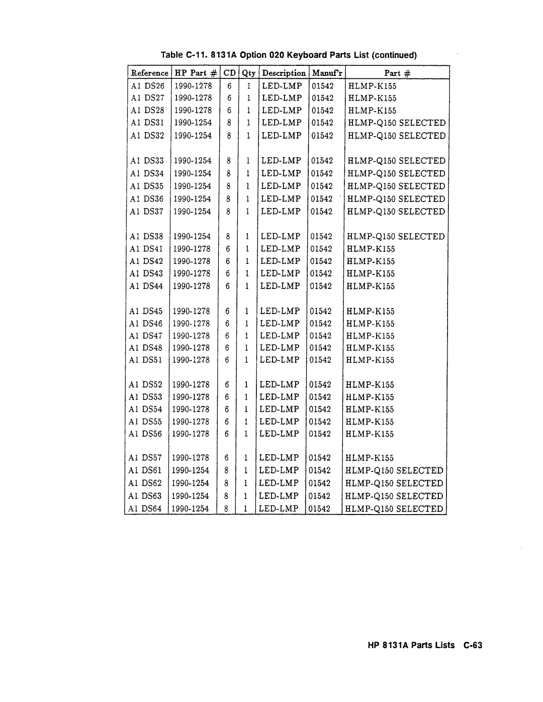 Agilent Technologies 08131-90001 service manual 