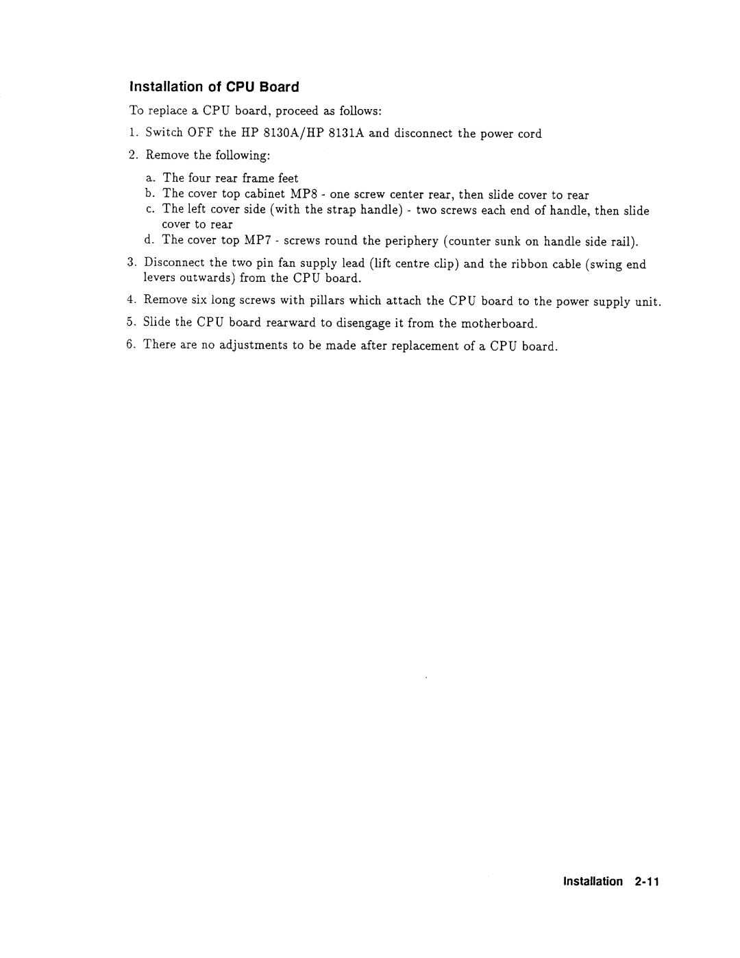 Agilent Technologies 08131-90001 service manual 