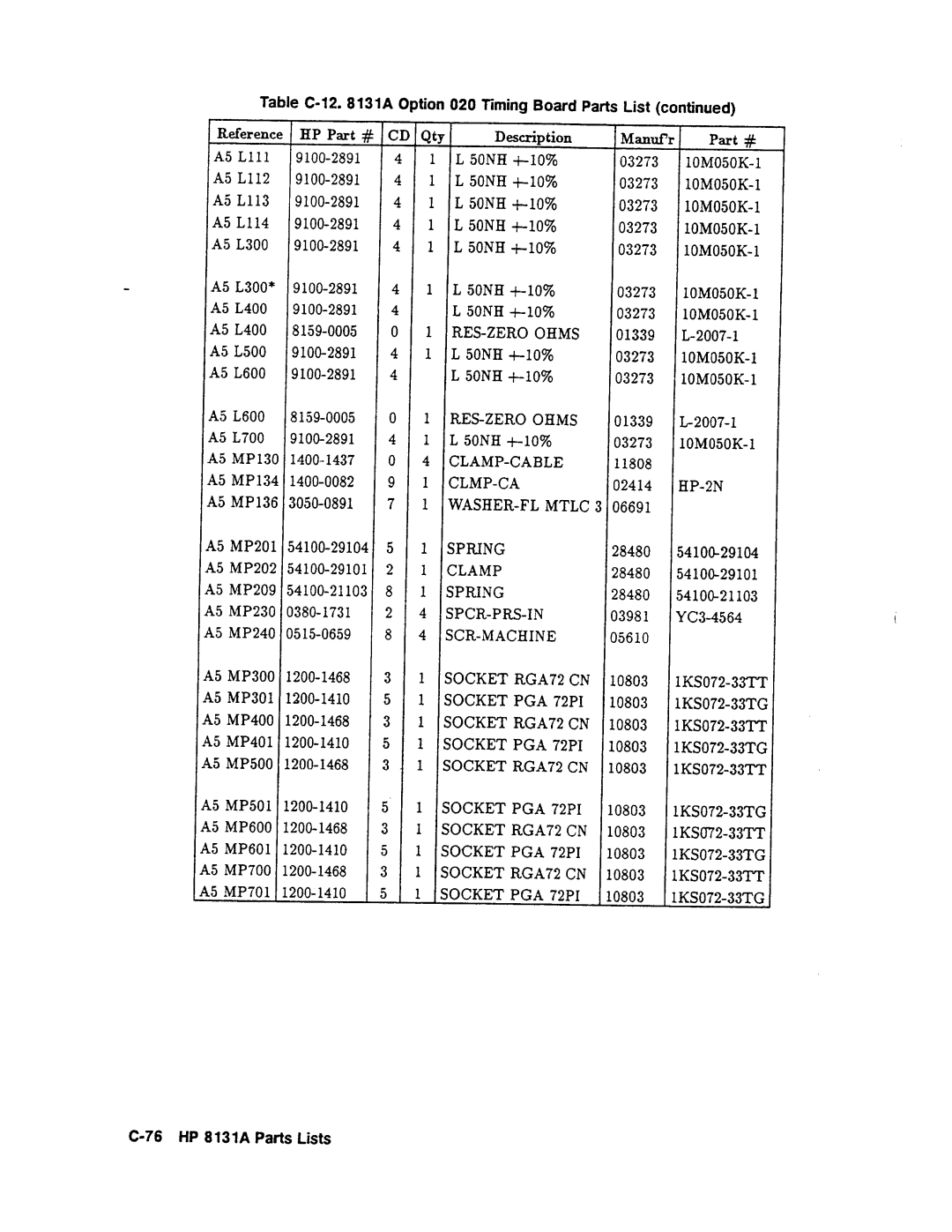 Agilent Technologies 08131-90001 service manual 