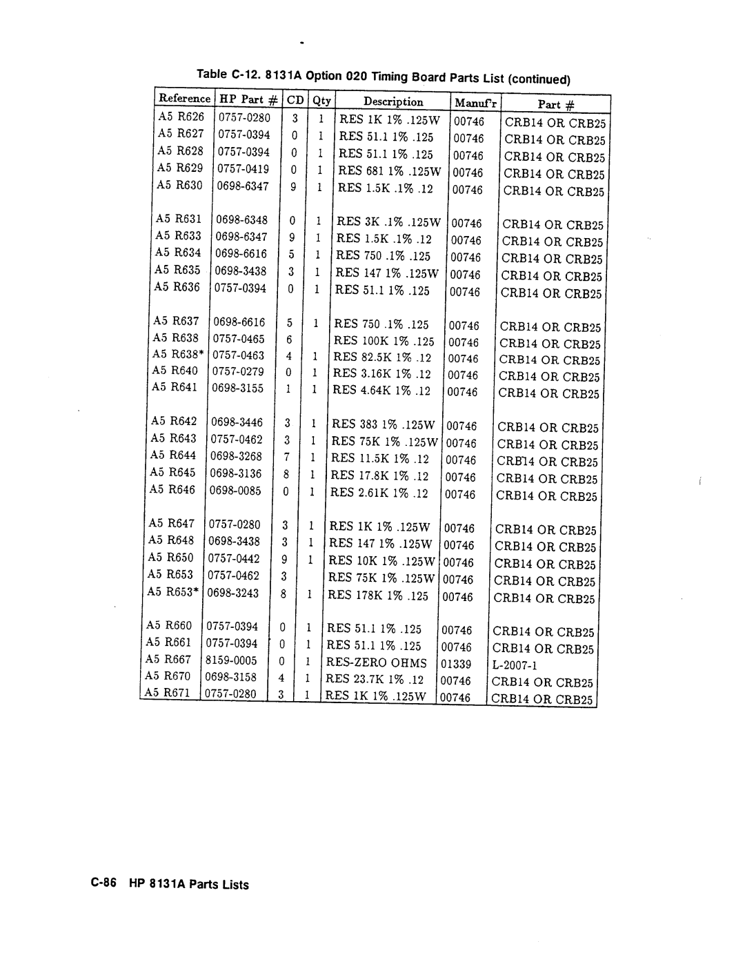 Agilent Technologies 08131-90001 service manual 