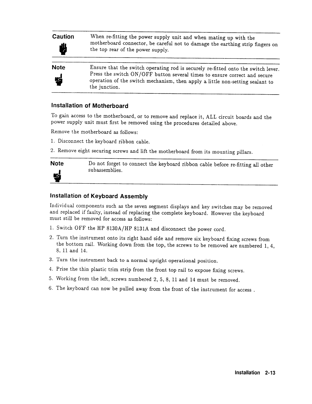 Agilent Technologies 08131-90001 service manual 