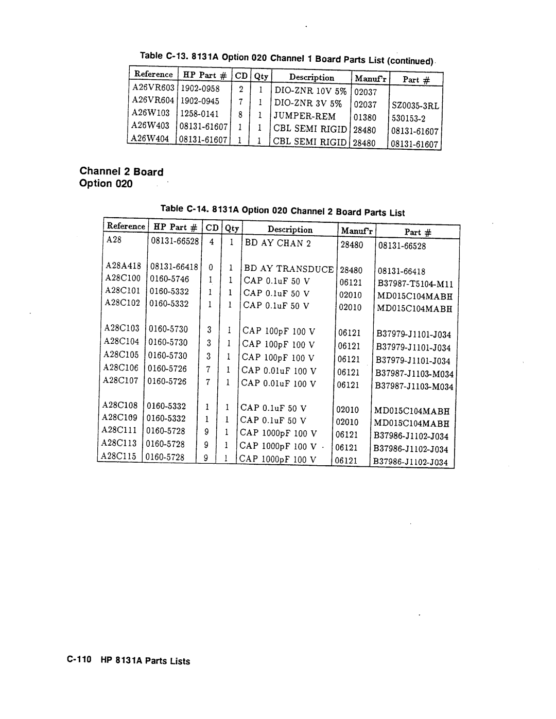 Agilent Technologies 08131-90001 service manual 