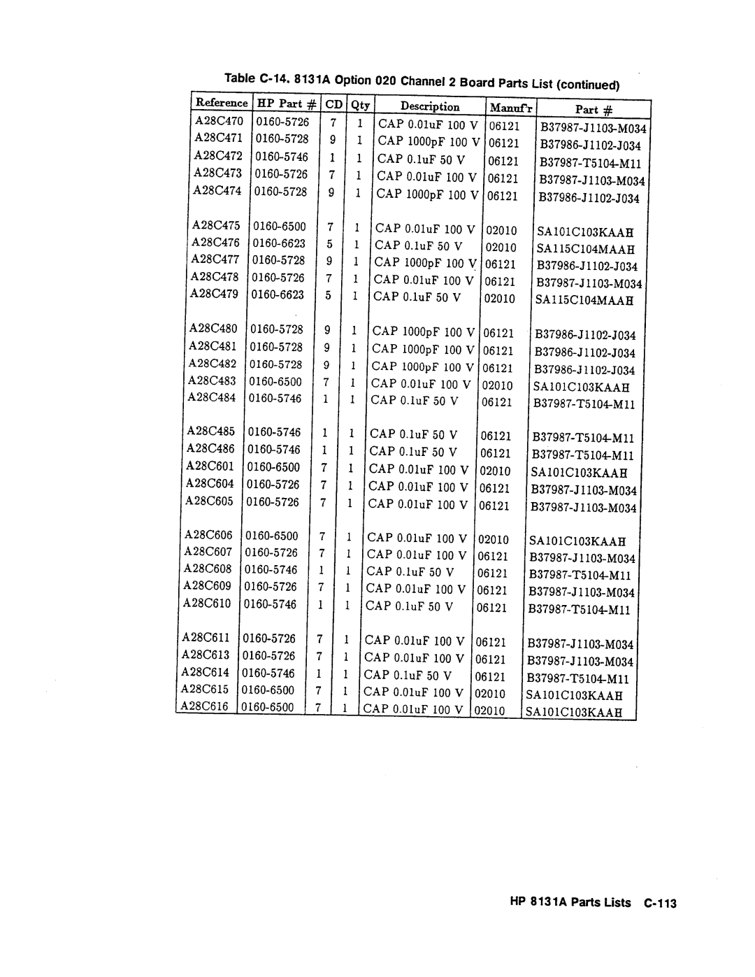 Agilent Technologies 08131-90001 service manual 