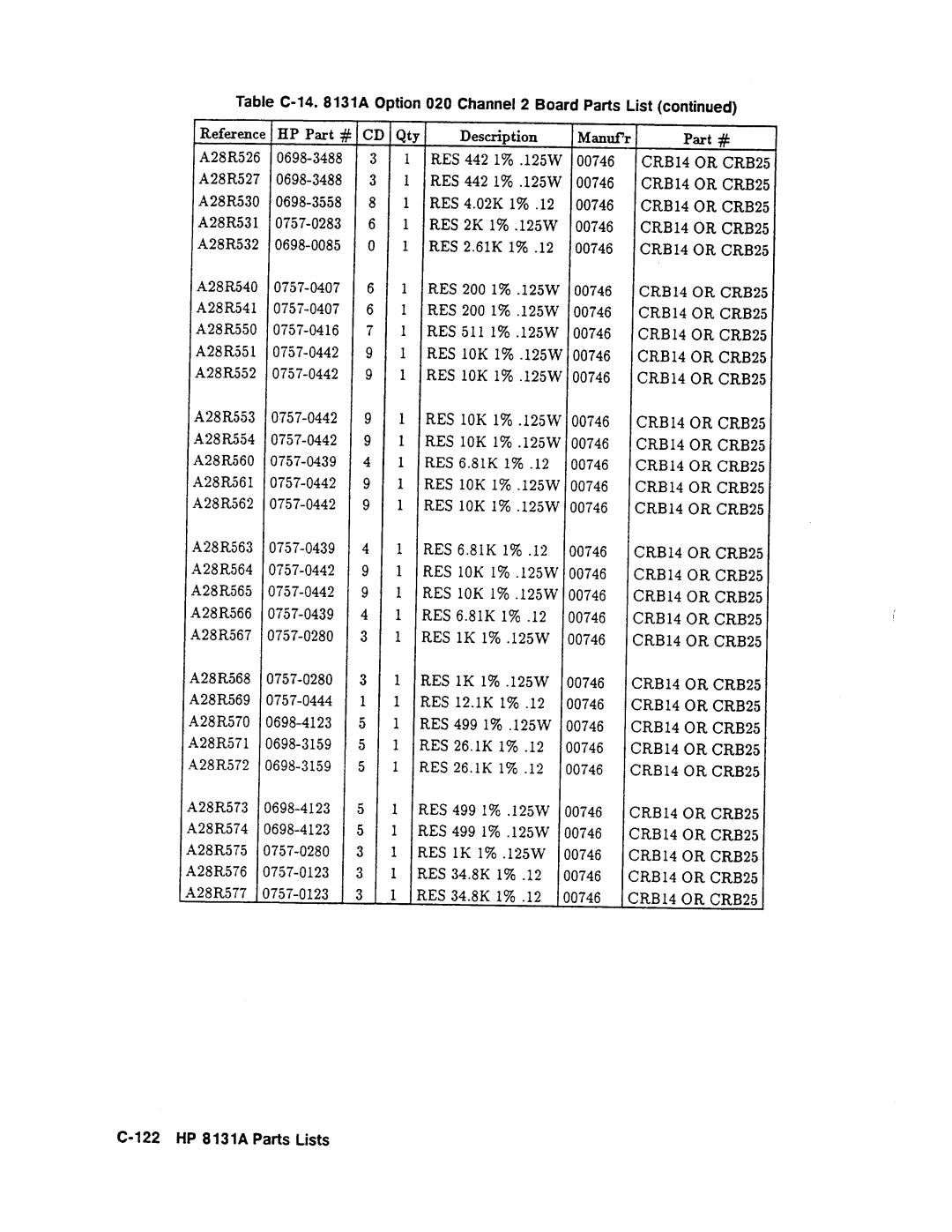 Agilent Technologies 08131-90001 service manual 