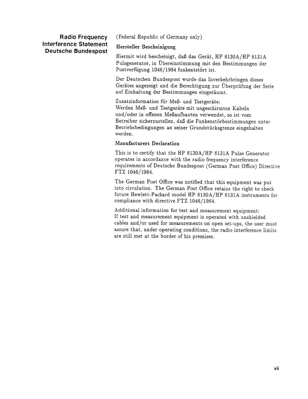 Agilent Technologies 08131-90001 service manual 