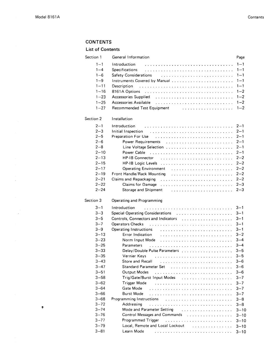 Agilent Technologies 08161-90005 manual 