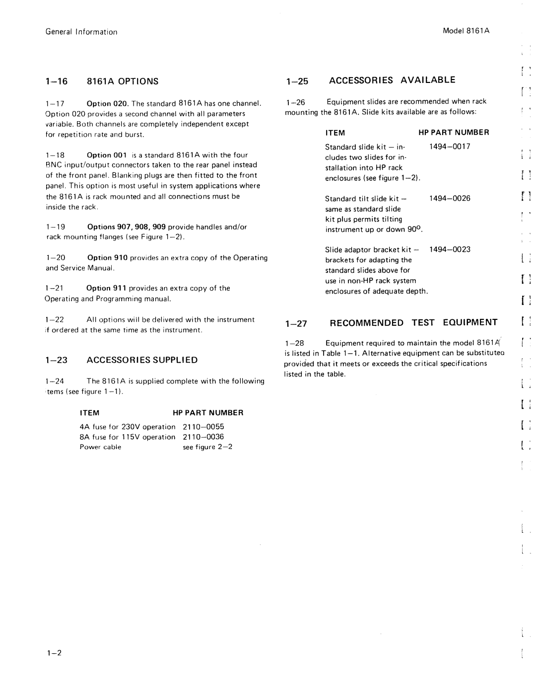 Agilent Technologies 08161-90005 manual 