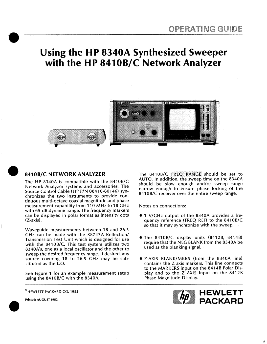 Agilent Technologies 08340-90043 manual 